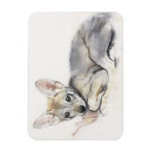 Curled Arabian Wolf Pup 2009 Magnet (Vertikal)