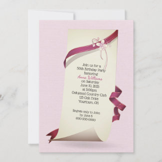 Curled Paper 50. Geburtstag laden Einladung