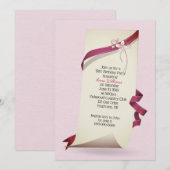 Curled Paper 70. Geburtstag laden Einladung (Vorne/Hinten)