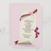 Curled Paper 75. Geburtstag einladen Einladung (Vorne/Hinten)