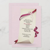 Curled Paper for 85 th Birthday Party Einladung (Vorne/Hinten)