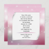 Curled Paper on Bokeh Stars Einladung (Vorne/Hinten)