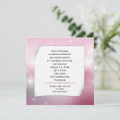 Curled Paper on Bokeh Stars Einladung (Stehend Vorderseite)