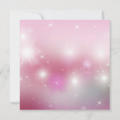 Curled Paper on Bokeh Stars Einladung (Rückseite)