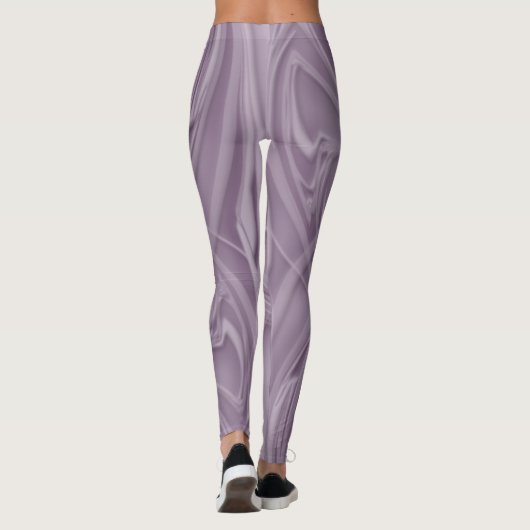 Curlen über Lila Kunstwerke Leggings (Rückseite)