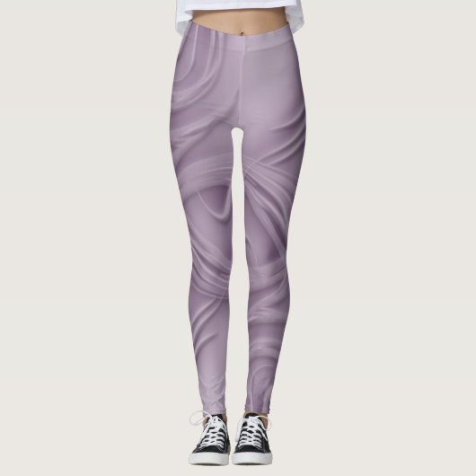 Curlen über Lila Kunstwerke Leggings (Vorderseite)
