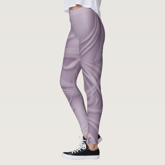 Curlen über Lila Kunstwerke Leggings (Links)