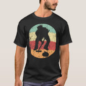 Curler Silhouette Retro Sports Icon T-Shirt (Vorderseite)