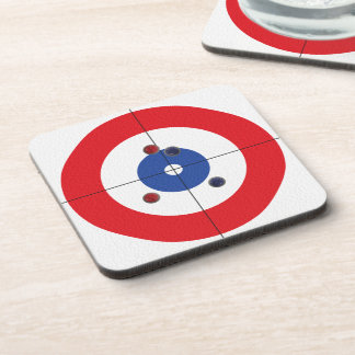 Curler's Drink Coasters - (rot) Untersetzer