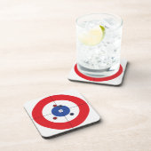 Curler's Drink Coasters - (rot) Untersetzer (Rechte Seite)
