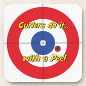 "Curlers tun es mit einem Peel"-Untersetzer - (Rot Untersetzer (Vorderseite)