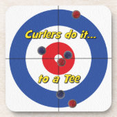 "Curlers tun es mit einem T-Shirt" Untersetzer - ( (Vorderseite)