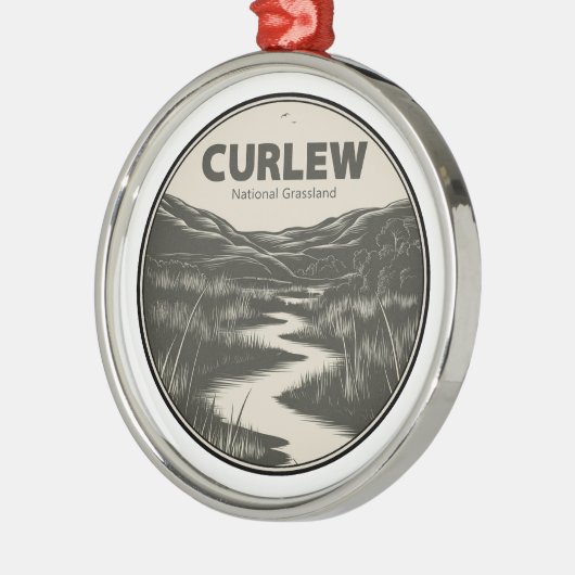 Curlew National Grassland Idaho Stream Ornament Aus Metall (Links)