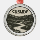 Curlew National Grassland Idaho Stream Ornament Aus Metall (Vorne)