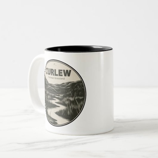 Curlew National Grassland Idaho Stream Zweifarbige Tasse (Vorderseite Links)