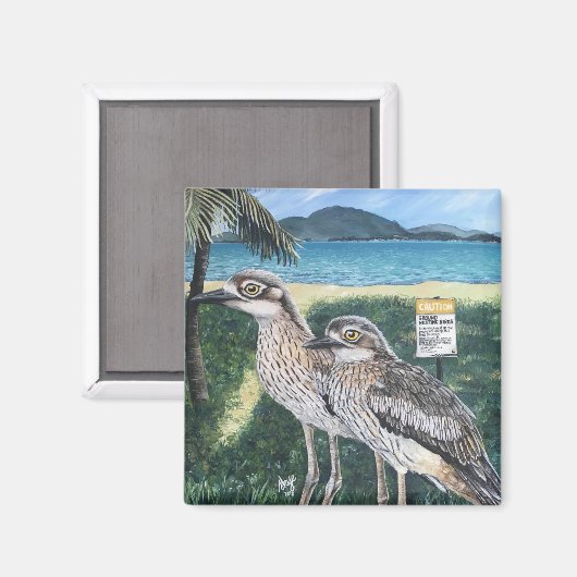 Curlew's of Townsville Strand Magnet (Vorderseite/Rückseite)