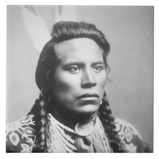 Curley, des Krähenstammes, einer von Custers Fliese (Vorderseite)