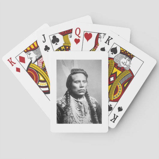 Curley vom Stamm Crow, einer der Späher von Custer Spielkarten (Rückseite)