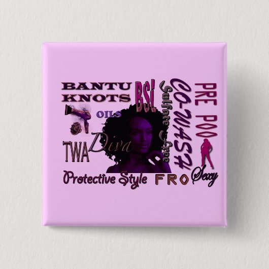 Curlfriends Knopf Button (Vorderseite)