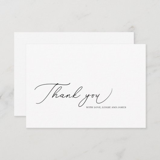 Curlicon Modern Script danke You Card (Vorne/Hinten)