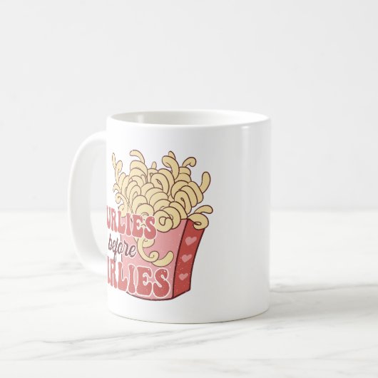 Curlies vor Girlies Kaffeetasse (Vorderseite Links)