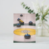 Curling Action Postkarte (Stehend Vorderseite)
