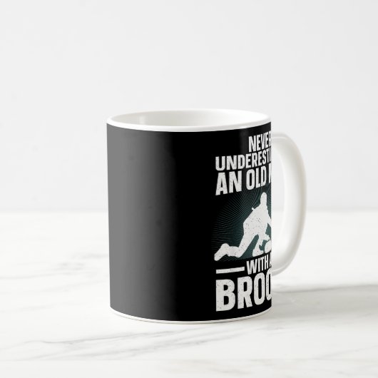 Curling Art For Grandpa Men Curling Srt Curling Lo Kaffeetasse (VorderseiteRechts)