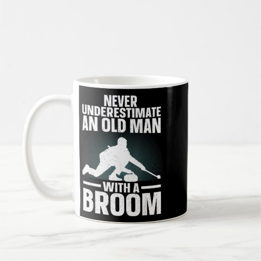 Curling Art For Grandpa Men Curling Srt Curling Lo Kaffeetasse (Links)