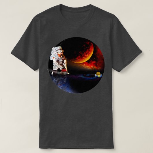 Curling-Astronautin T-Shirt (Design vorne)