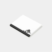 Curling-Athlet Sport Silhouette Post-it Klebezettel (angewinkelt)