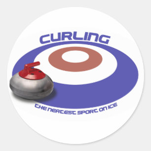 CURLING-Aufkleber Runder Aufkleber