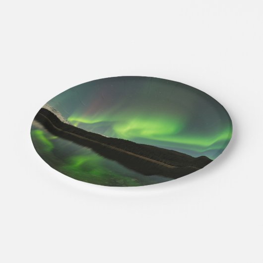 Curling Aurora Pappteller (Schrägansicht)