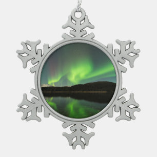 Curling Aurora Schneeflocken Zinn-Ornament