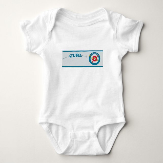 Curling Baby Strampler (Vorderseite)