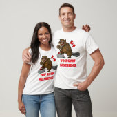 Curling-Biber mit Flagge T-Shirt (Unisex)
