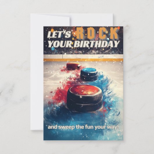 Curling Birthday Card (Vorderseite)