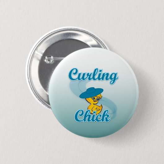 Curling Chick #3 Button (Vorne & Hinten)