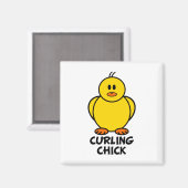 Curling Chick Magnet (Vorderseite/Rückseite)