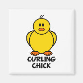 Curling Chick Magnet (Vorne)