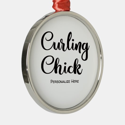 Curling Chick Ornament (Rechts)