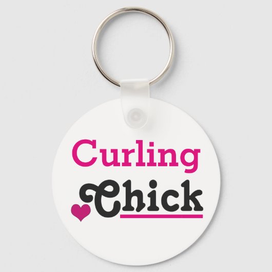 Curling Chick Schlüsselanhänger (Vorderseite)
