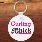Curling Chick Schlüsselanhänger (Vorderseite)