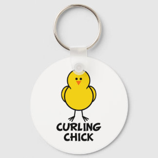 Curling Chick Schlüsselanhänger