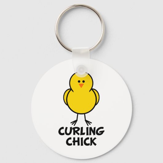 Curling Chick Schlüsselanhänger (Vorderseite)