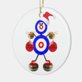 Curling Christmas Keramikornament (Links)