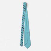 Curling Christmas Lights Neck Tie - Blue Krawatte (Rückseite)