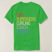 Curling Coach Papa T-Shirt (Design vorne)