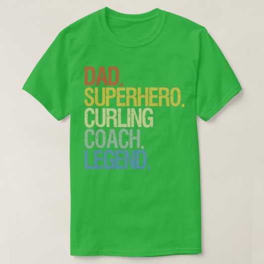 Curling Coach Papa T-Shirt (Design vorne)