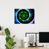 Curling Colored Coil Poster (Heimbüro)