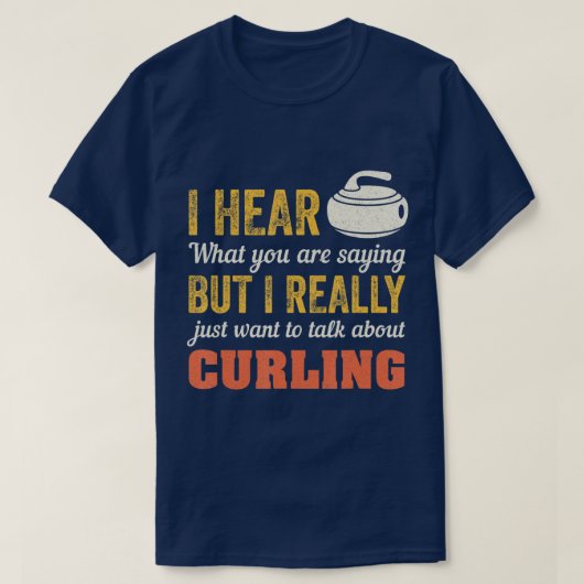 Curling Curler Broom Precision Sport Rink Curling  T-Shirt (Design vorne)